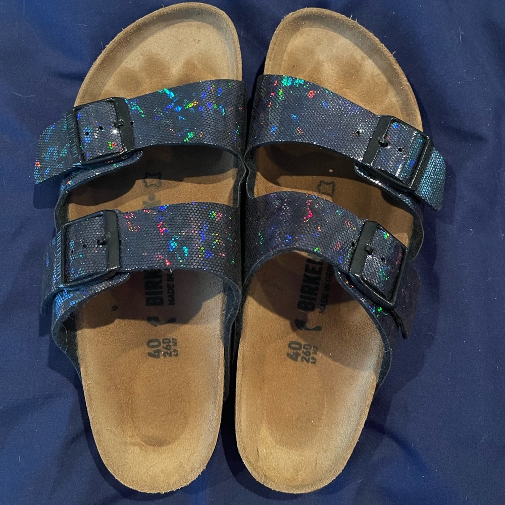 Birkenstock—metallic/sparkle